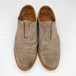 Frye Mens 7D Paul Bal‎ Cap Toe Oxfords Shoes Gray Suede Casual Slip On Loafer